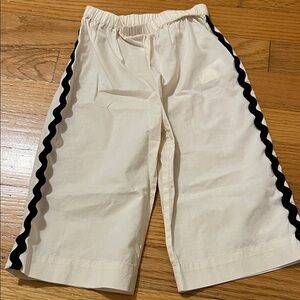 Zara Kids Cream Pants with Black Trim